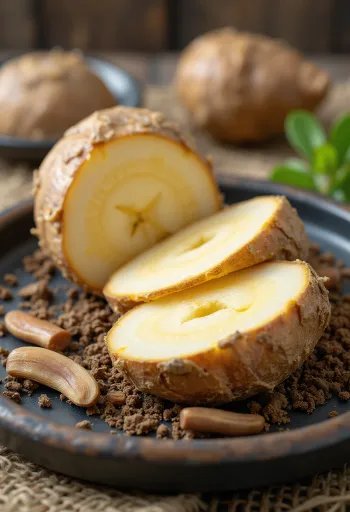 Φρέσκια ρίζα κολλιτσίδας (burdock) καθαρισμένη και κομμένη