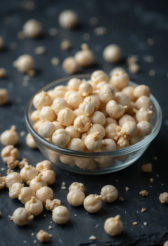 Κόκκοι λευκού πιπεριού σε ξύλινο μπολ και σε ανοιχτόχρωμη επιφάνεια