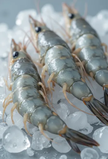 Φρέσκες γαρίδες με σκόρδο, λεμόνι και μαϊντανό σε ξύλο κοπής