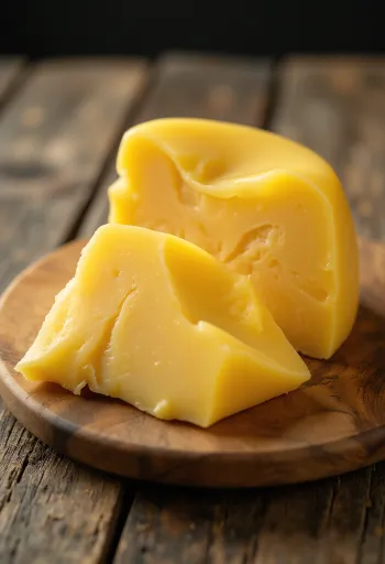 Φρέσκο τυρί Gouda σε λευκό μπολ