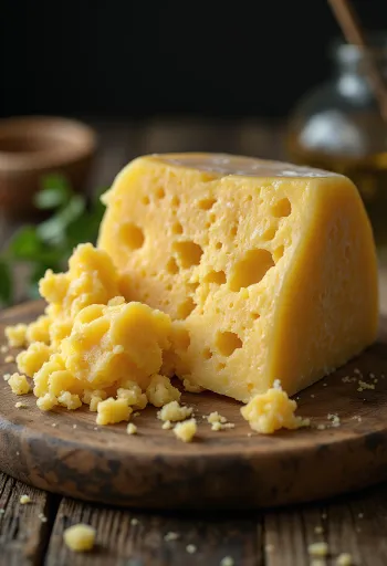 Φρέσκο τυρί Grana Padano σε λευκό μπολ