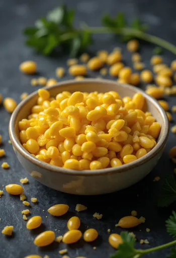 Κόκκοι κοινού κεχριού με φυσική υφή.