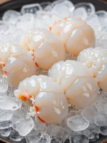 Φρέσκος αστακός σε ρουστίκ ξύλινη επιφάνεια με λεμόνι και μυρωδικά