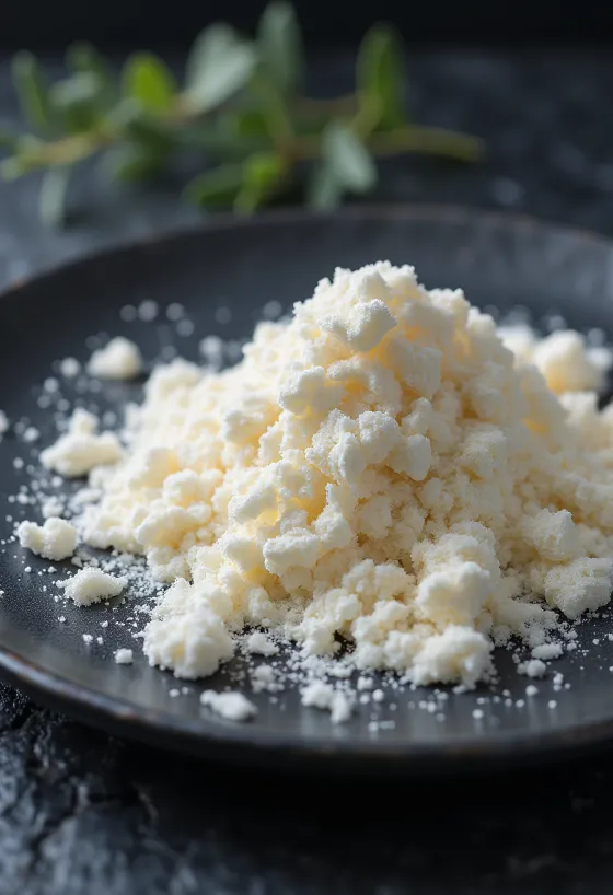 Σκόνη καραγενάνης σε βάζο και κουτάλι