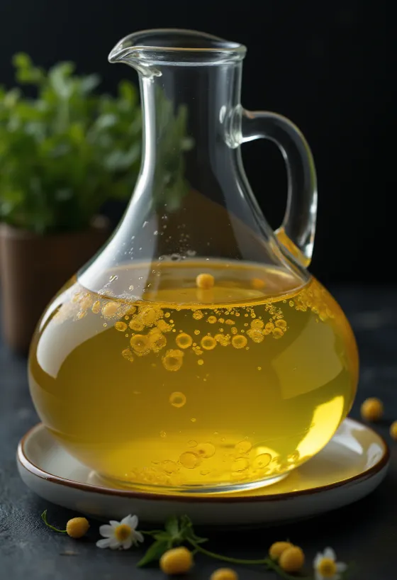 Καλαμποκέλαιο σε μπολ, με σπόρους καλαμποκιού