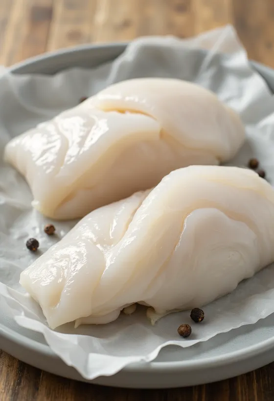 Φιλέτο μπακαλιάρου Ειρηνικού σε ξύλο κοπής