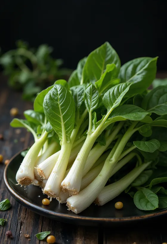 Φρέσκα βλαστάρια ηλίανθου σε καθαρό πιάτο.