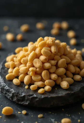 Αποξηραμένοι σπόροι ντομάτας σε ξύλινη επιφάνεια.