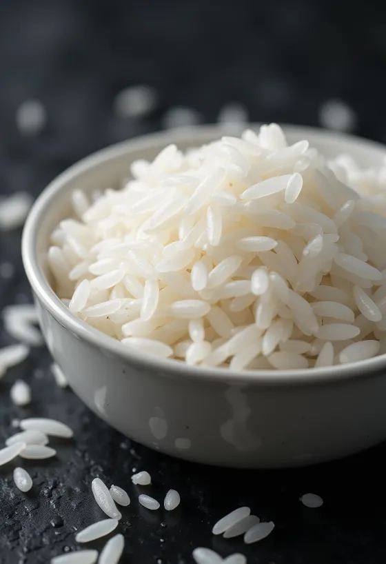 Αφράτο, φρεσκομαγειρεμένο ρύζι Jasmine