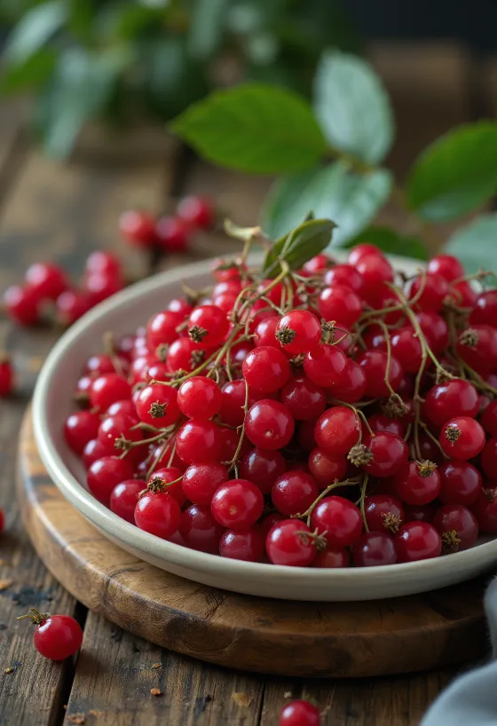 Καρποί κόκκινου σαύκου (elderberry), με ζωηρό κόκκινο χρώμα