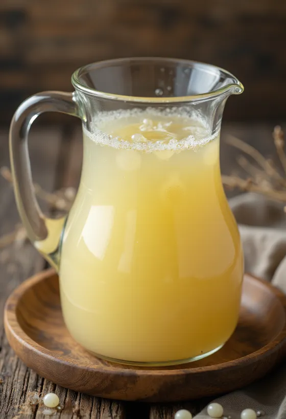 Όξινος ορός γάλακτος σε γυάλινο μπολ