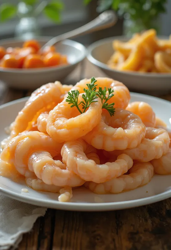 Φρέσκια σάρκα από κυδώνια σε πάγο με λεμόνι