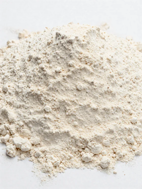 Αλεύρι ντίνκελ σε κεραμικό μπολ, φυσική, ανοιχτή καφέ απόχρωση