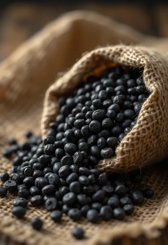 Σπόροι Urad Dal (μαύρη φακή) με λεπτομερή υφή