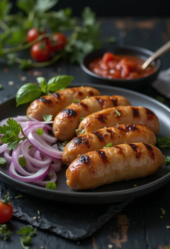 Cevapcici σερβιρισμένο με άιβαρ και ψωμί