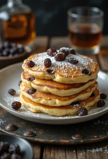 Κρέπες με ρούμι και σταφίδες φρεσκοψημένες