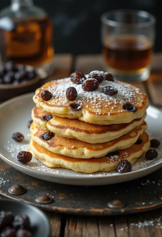 Κρέπες με ρούμι και σταφίδες φρεσκοψημένες