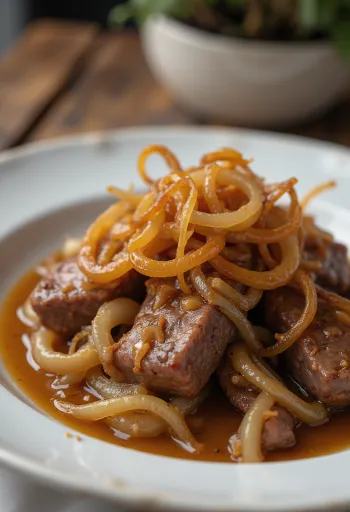 Calf\'s Liver and Onions, μοσχαρίσιο συκώτι με σοταρισμένα κρεμμύδια