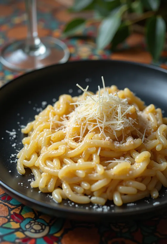 Ιταλικό ριζότο με κρεμώδη υφή, γαρνιρισμένο με τυριά και μπαχαρικά