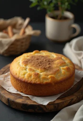 Κέικ κανέλας σερβιρισμένο