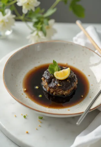 Σάλτσα Ponzu σερβιρισμένη με sashimi