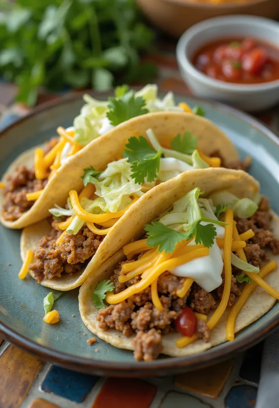 Τάκος με τορτίγια σίτου σερβιρισμένα με χοιρινό και λαχανικά