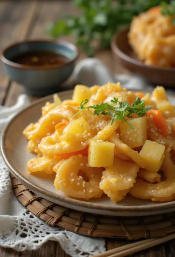 Kakiage ανανά, τραγανές μπουκιές λαχανικών με ανανά