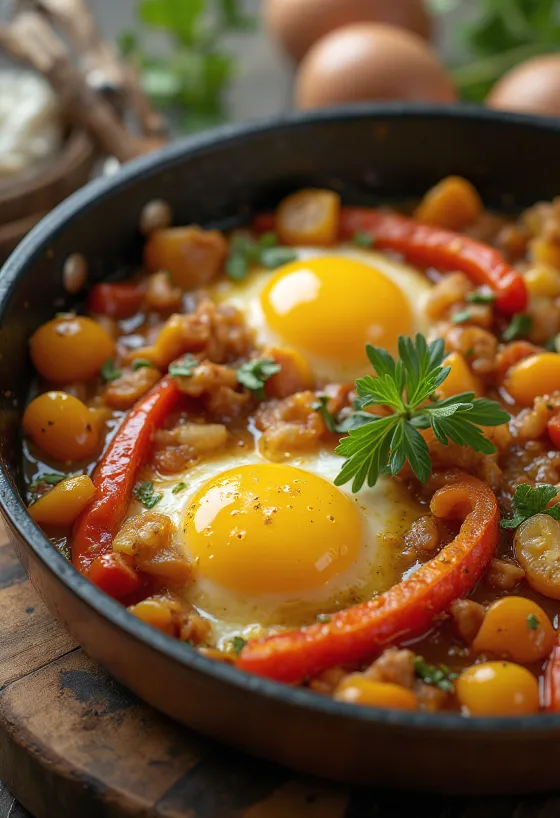 Ρατατούι με πολύχρωμα ψητά λαχανικά, γαρνιρισμένο με φρέσκα μυρωδικά