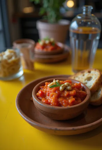 Άιβαρ με καρύδια σερβιρισμένο