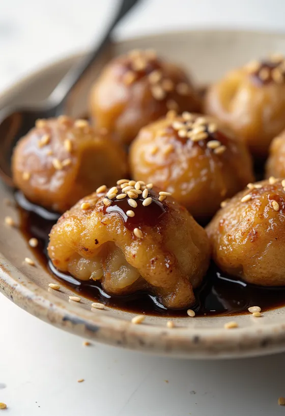 Luqaimat σερβιρισμένο, μεσανατολίτικοι λουκουμάδες με μέλι