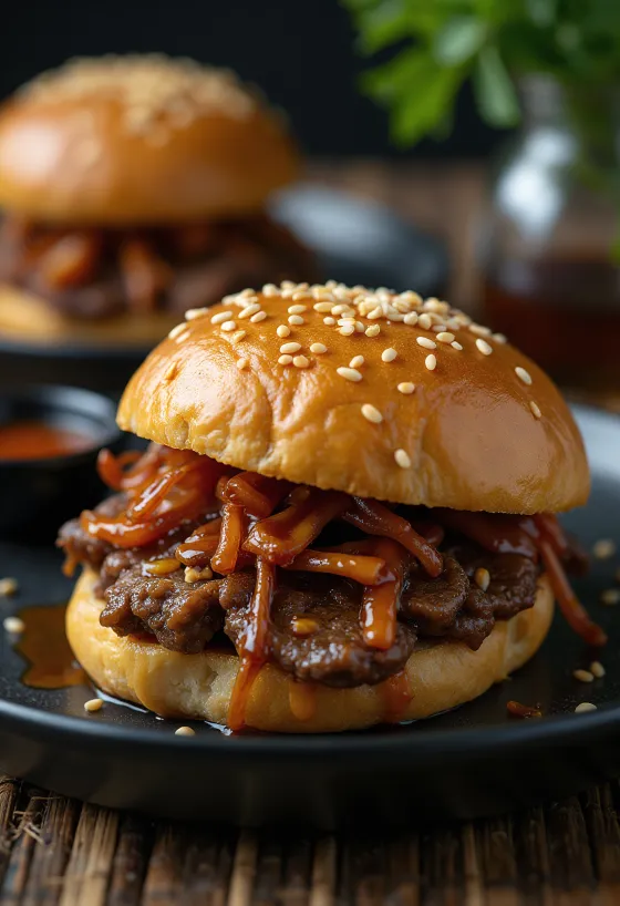 Korean Bulgogi Bao με μοσχάρι και σάλτσα σόγιας