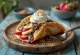 Taco τηγανίτας με σοκολάτα και φρούτα