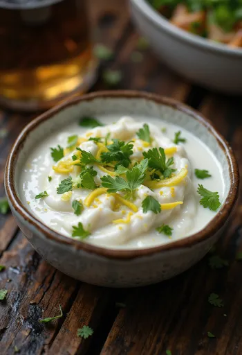 Σάλτσα καρύδας και λάιμ σερβιρισμένη με ψητό ψάρι