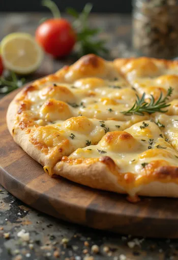 Pizza Bianca con Parmigiano με παρμεζάνα και μοτσαρέλα