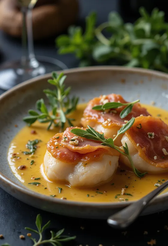 Saltimbocca alla Romana σερβιρισμένο
