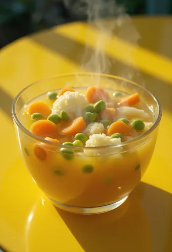 Φρέσκια χορτόσουπα με καρότο, σέλινο και μαϊντανό.