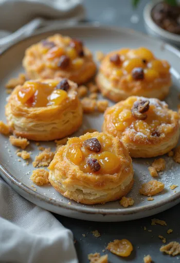 Eccles cake με βερίκοκο, σε τραγανή σφολιάτα, φρεσκοψημένο