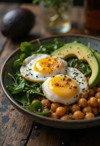 Μπολ του Βούδα με ψητή μελιτζάνα σερβιρισμένο