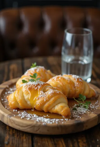 Φρέσκια, ζεστή sopaipilla σερβιρισμένη με μέλι