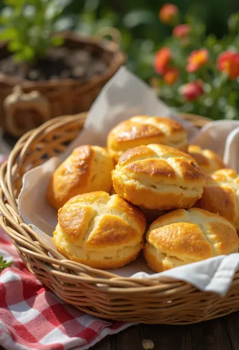 Πογκάτσα πατάτας ψημένη χρυσοκάστανη, με τραγανή κορυφή