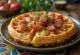 Βάφλα με Chorizo και τυρί Manchego σερβιρισμένη με μαϊντανό και καπνιστή πάπρικα