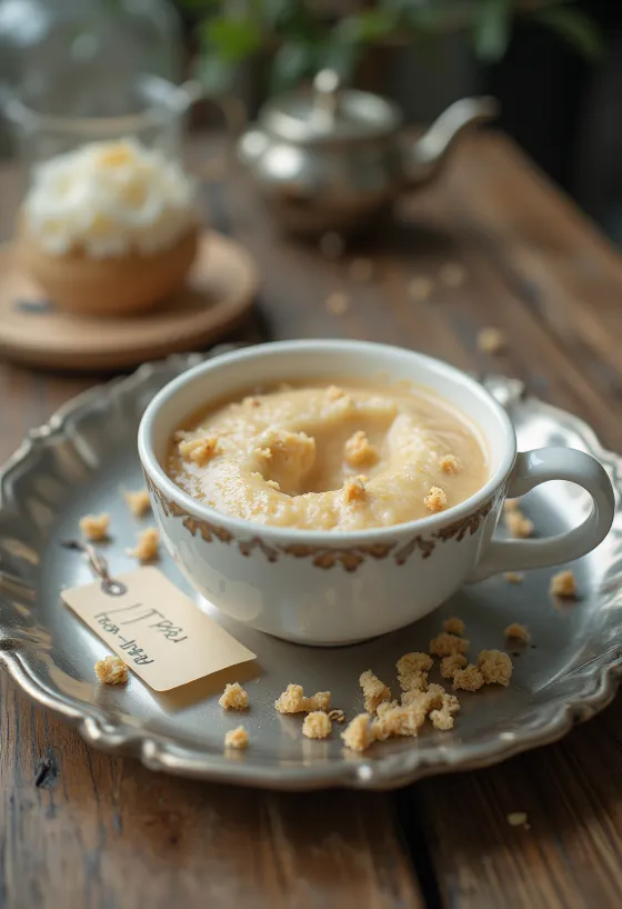 Panna cotta με τσάι σερβιρισμένη