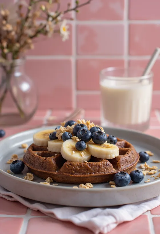 Βάφλα superfood με μύρτιλλα και αμύγδαλα