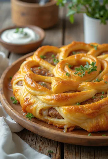 Μπουρέκι με λουκάνικο φρεσκοψημένο