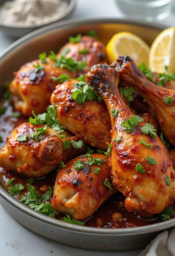 Κοτόπουλο ταντούρι σερβιρισμένο με ψωμί νάαν και σαλάτα