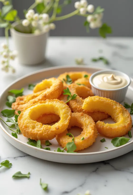 Τηγανητό κολοκύθι χρυσοκάστανο, σερβιρισμένο με τραγανό πανάρισμα