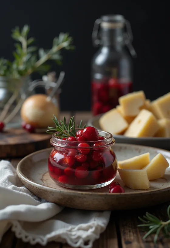 Chutney με καπνιστή πάπρικα και κράνμπερι σερβιρισμένο