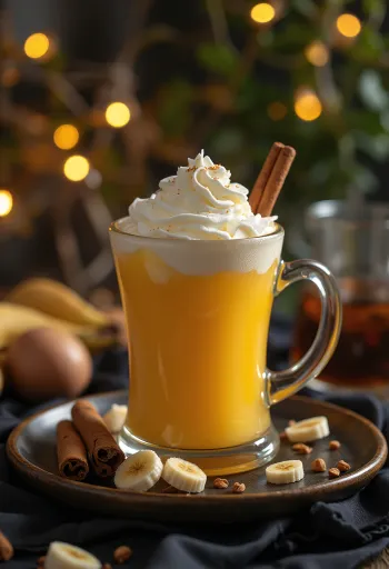 Μηλίτης με μπανάνα και μάνγκο σε ποτήρι