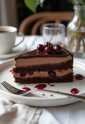 Τούρτα Lúdláb σερβιρισμένη