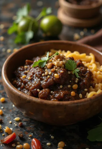 Mole poblano σερβιρισμένο με κοτόπουλο και ρύζι